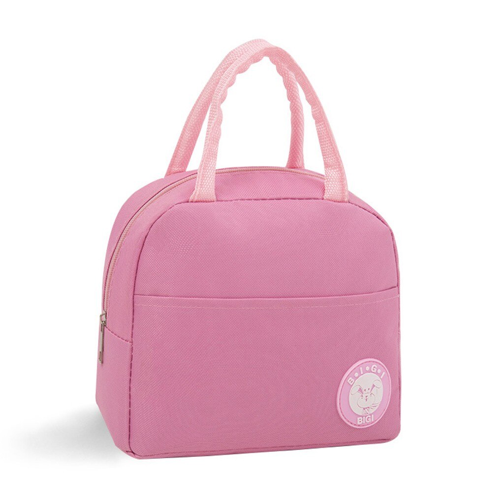 Waterproof Nylon Portable Lunch Bags For Women Student Lunch Box Bag Thermo Bag Office School Picnic Cooler Bag Launcher Sac