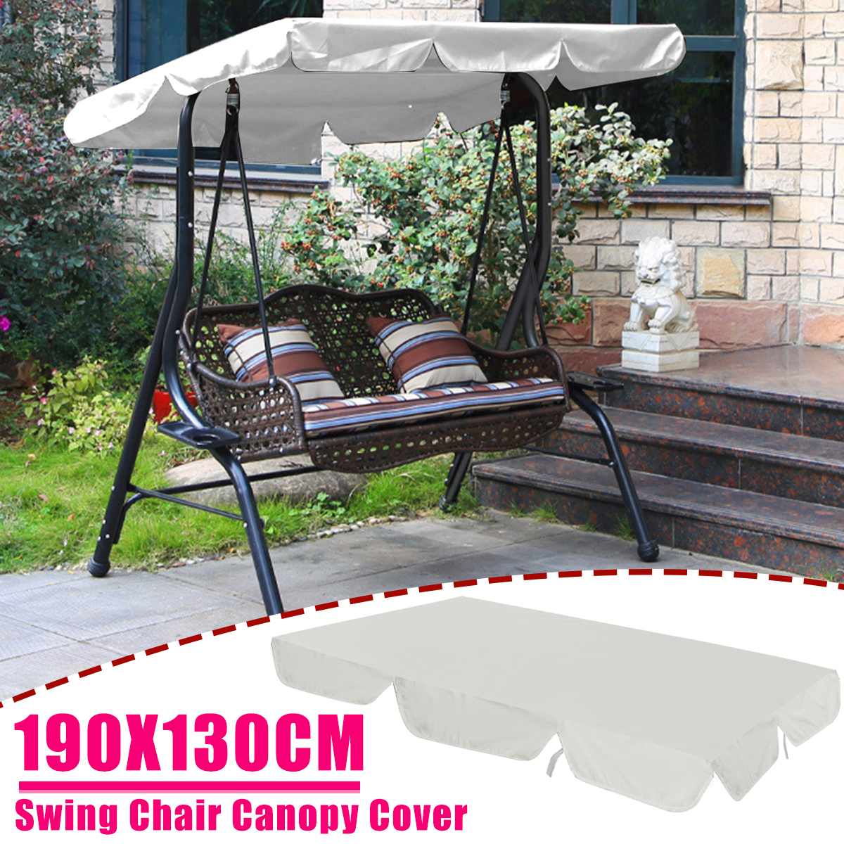 Summer Swings Garden Courtyard Outdoor Swing Chair Hammock Canopy Waterproof Gazebos Roof Canopy Replacement Swing Chair Awning