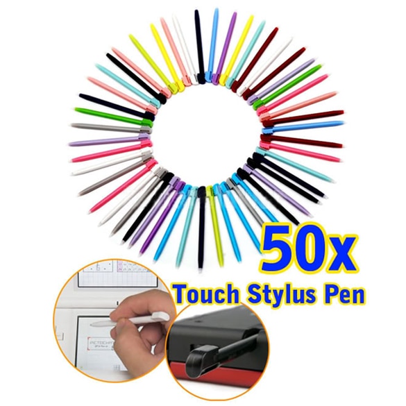 50x Color Touch Stylus Pen Fr Nds Ds Lite L3EF Met Smart Potlood (Willekeurige Kleur) touch Stylus Pen Voor Nintendo Ds Lite Beste Cadeau
