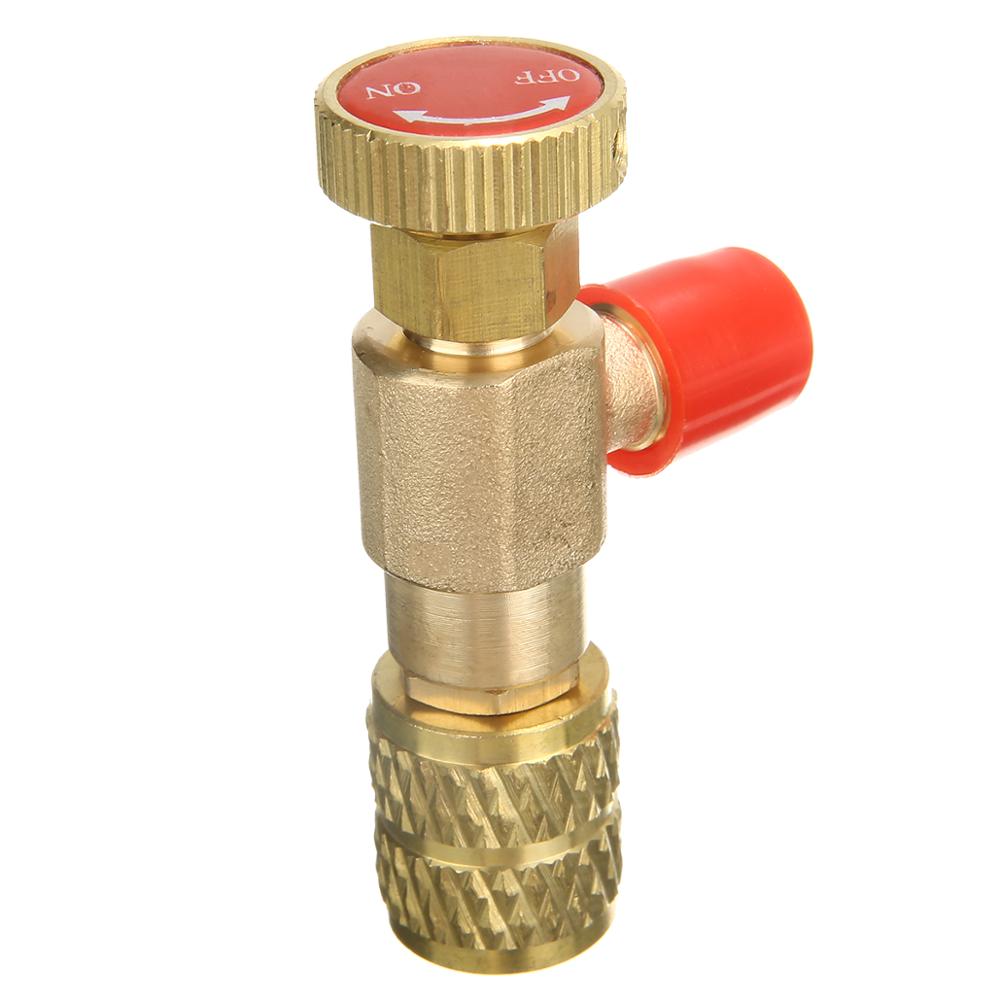 Mayitr R410A airconditioning Koelmiddel Valve Adapter 1/4 "SAE Male naar 5/16" SAE Vrouwelijke Opladen Slang Flow Control kleppen