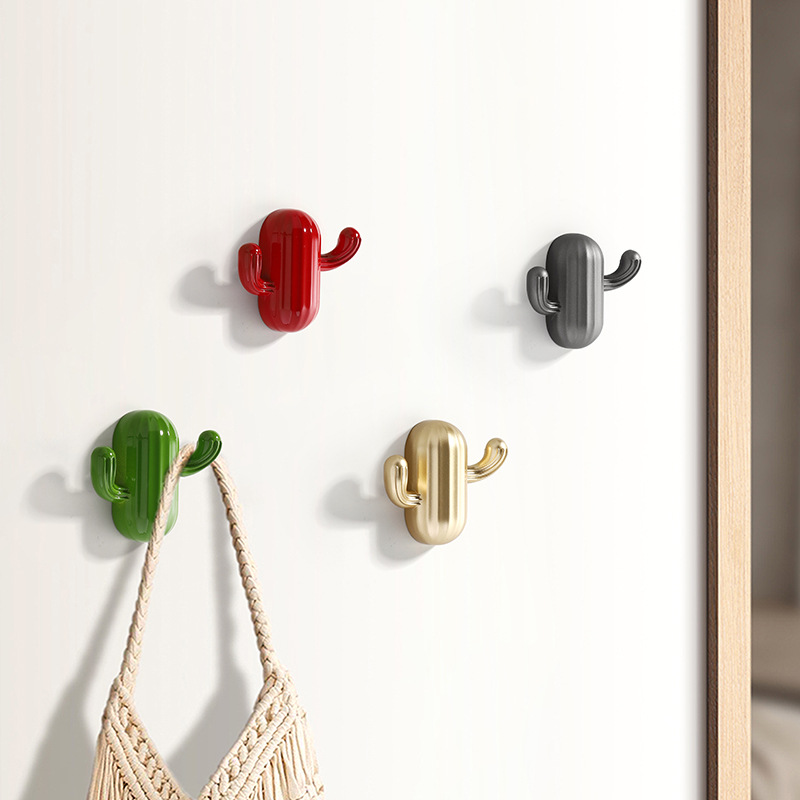 Crochet de Cactus accroché au mur porte crochet arrière mignon décoration murale accessoires de cuisine salle de bains accessoires pour la maison crochets muraux