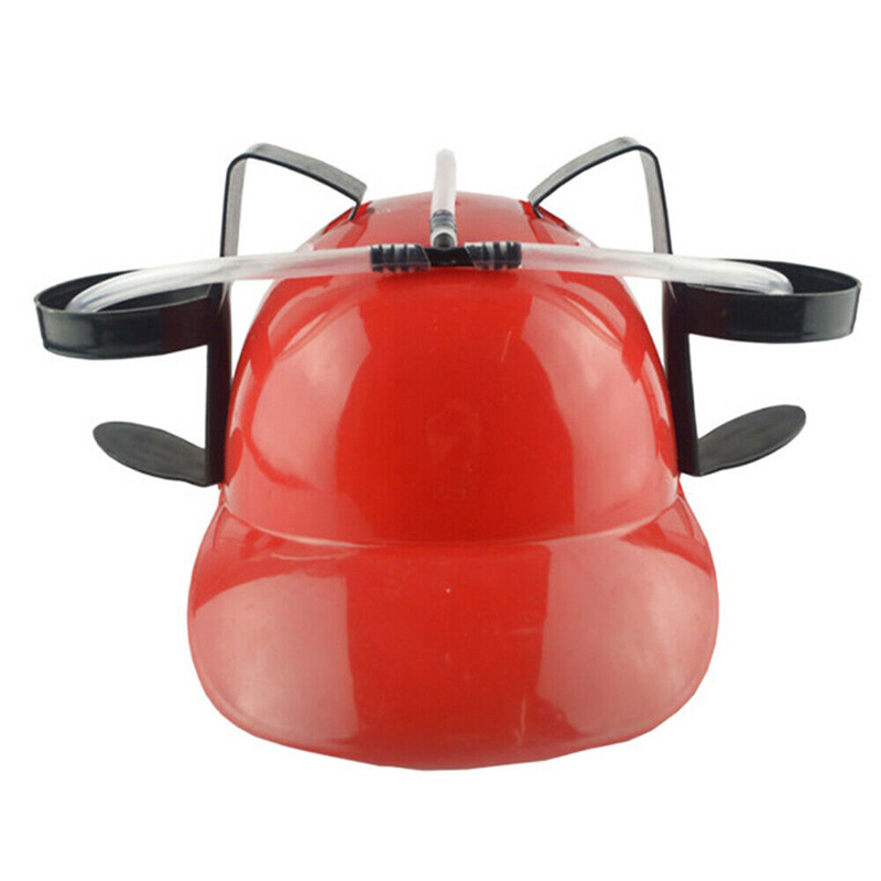 Chapeau à boire pour mineurs, paresseux, salon, bière, Soda, Guzzler, avec paille, , intéressant, fête d'anniversaire, jouet de boisson, mains libres: Rouge