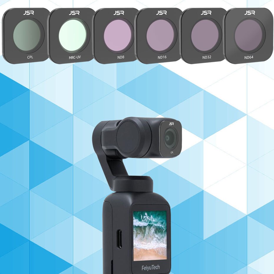 Filtr do FEIYU TECH Pocket MCUV CPL NDPL ND8 ND16 ND32 neutralna gęstość zestaw filtrów obiektywu do FEIYUTECH kamera kardanowa akcesoria: 6in1 Mix Set
