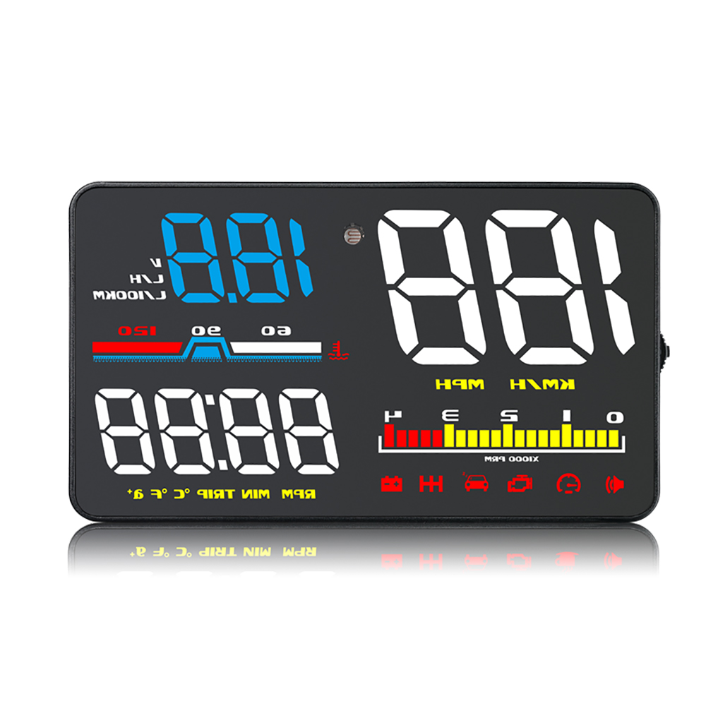 Auto Head Up Display D5000 OBD2 Diagnose Werkzeug HUD Digitale Sicherheit Alarm Tachometer Windschutzscheibe Bildschirm Projektor Tachometer