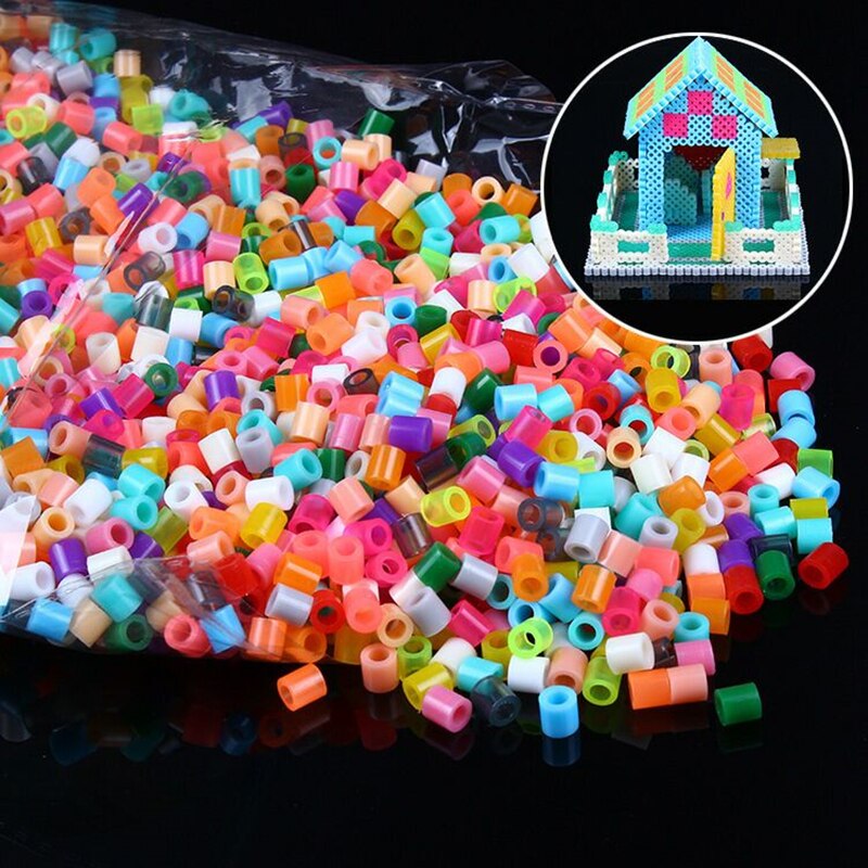 5mm Perler Beads 500pcs Fuse Beadsd Pearly Iron Beads for Kids Hama Beads Diy Puzzles Brain Game Handmade Toy: 24 colors 200pcs