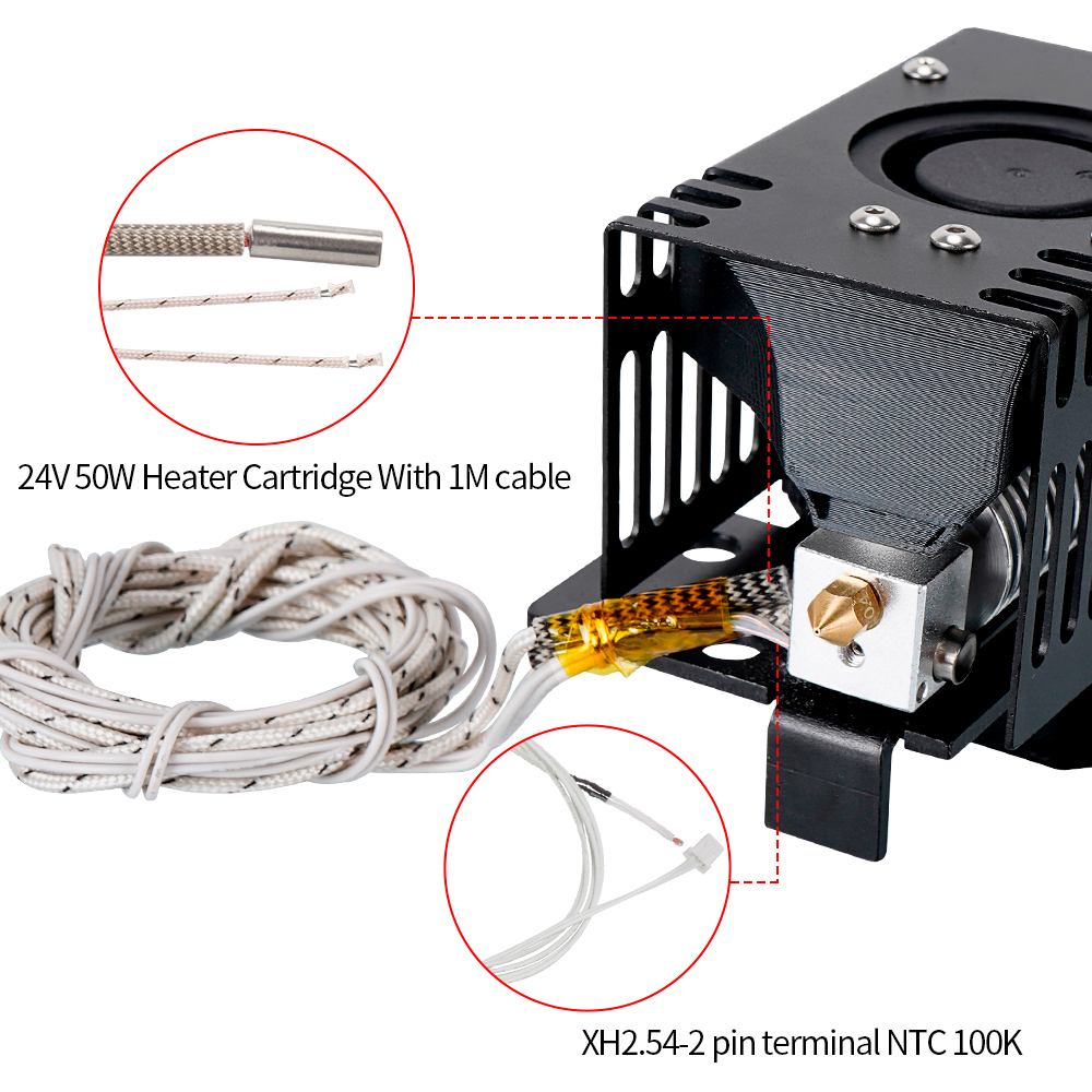 KINGROON Direct Extruder Titan Extrusion 3D Printer Hotend For 1.75mm Filament End For KP3S Ender3 Ender5 CR10 3D Printer