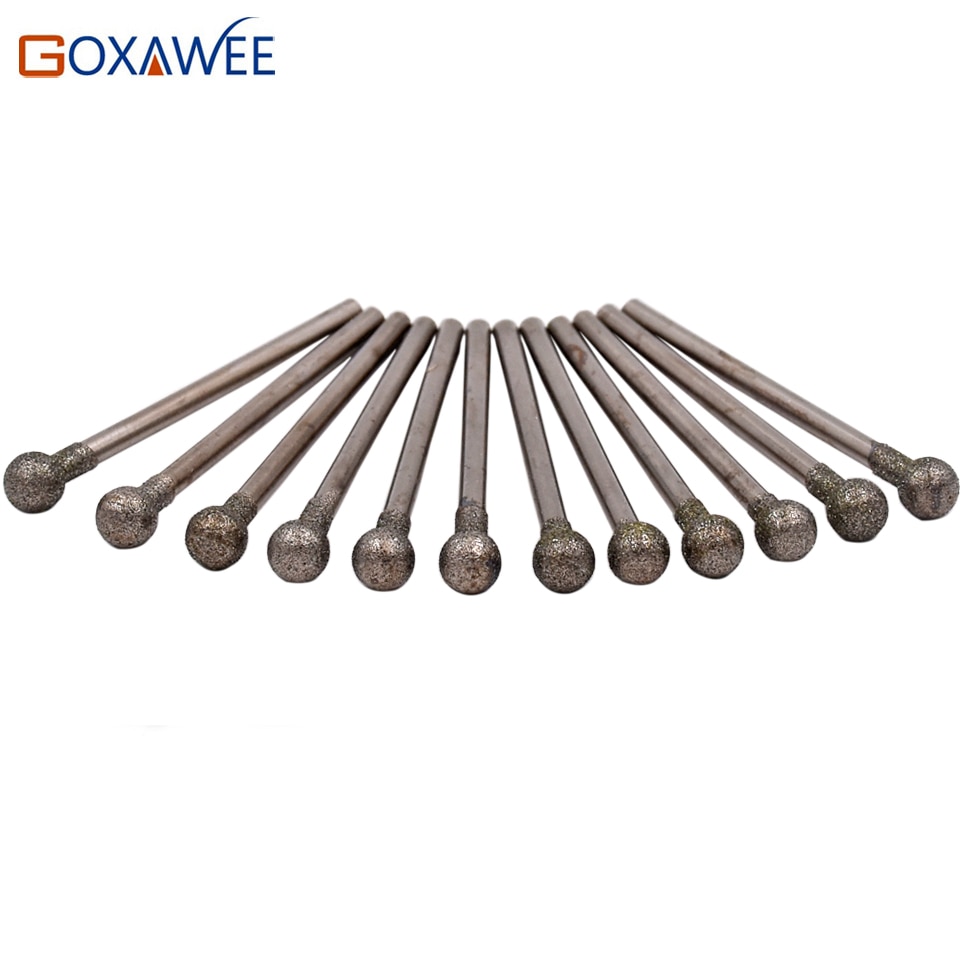 GOXAWEE 10pcs Ronde diamant slijpschijf voor dremel rotary tool diamond burs dremel gereedschap accessoires voor Graveren Etsen