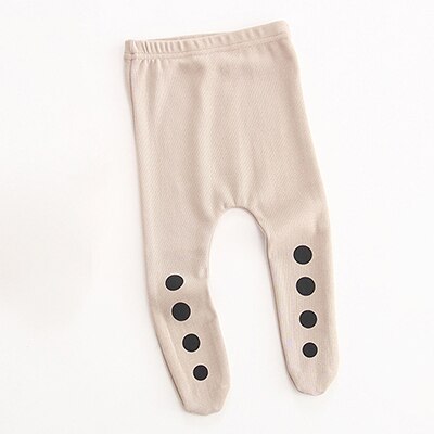 Sodawn En Najaar Baby Katoen Panty Baby Jongen Baby Meisje Leuke Stip Wilde Panty: Beige / 12m