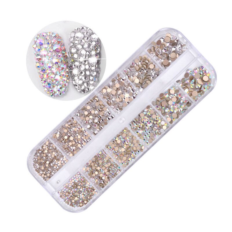 Gemengde Kleur Nail Rhinestones Stones Nail Art Decoraties Strass Decoratie 3D Manicure Steentjes Voor Nagels Art Accessoires: color 8