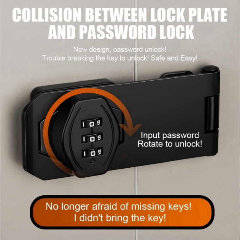 Keyless Security Cam Lock Huishoudelijke Kast Wachtwoord Hasp Sloten Anti-Diefstal Combinatieslot Zinklegering Wachtwoord Ladesloten