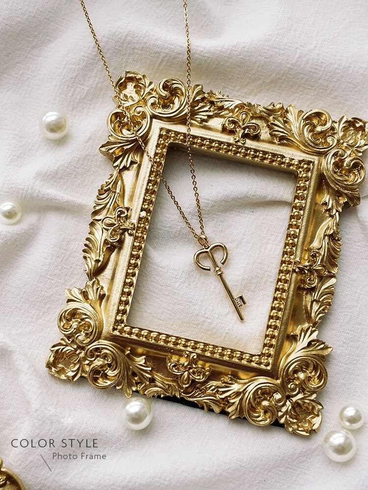 INS Golden Retro Photo Frame For Nail Art Jewelry Decoration Photography Background Shooting Photo Props Fotodoek Achtergrond