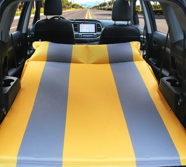 Auto Multi-Functie Automatische Air Matras Suv Speciale Auto Reizen Bed Kofferbak Luchtkussen Bed Auto Bed Volwassen Slapen mat: green