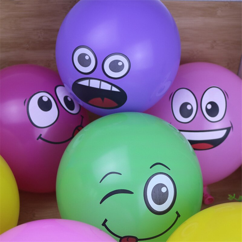 100Pcs 12 Inch Dikke Mix Smiley Ballon Verjaardagsfeestje Grappige Uitdrukking Winkel Viering Evenement Decoratie Ballon
