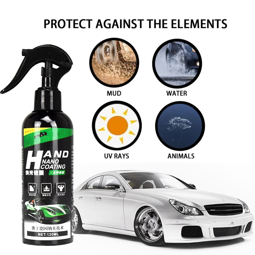 120ml bil keramisk spray voks coating top coat hurtig nano coating auto spray voks bil nano spray coating agent bil detaljer