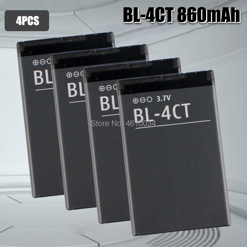 Rechargeable battery 4CT BL4CT BL-4CT phone Battery For NOKIA 5310 5630 6600 fold 6700 7210 7230 7310 X3 battery 4ct: 4pcs