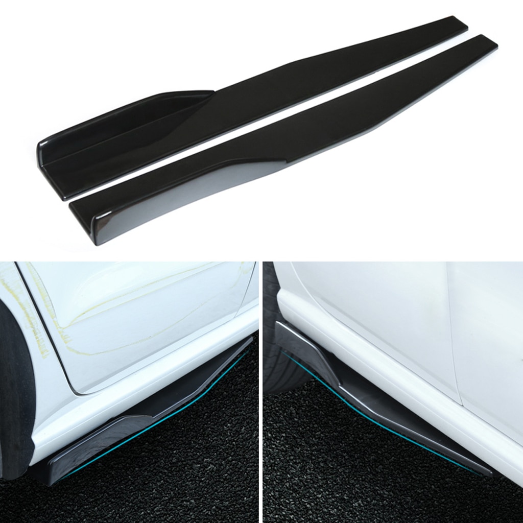 2 styks 75cm bil auto body kit sideskørter forlængelse splitter støbning trim