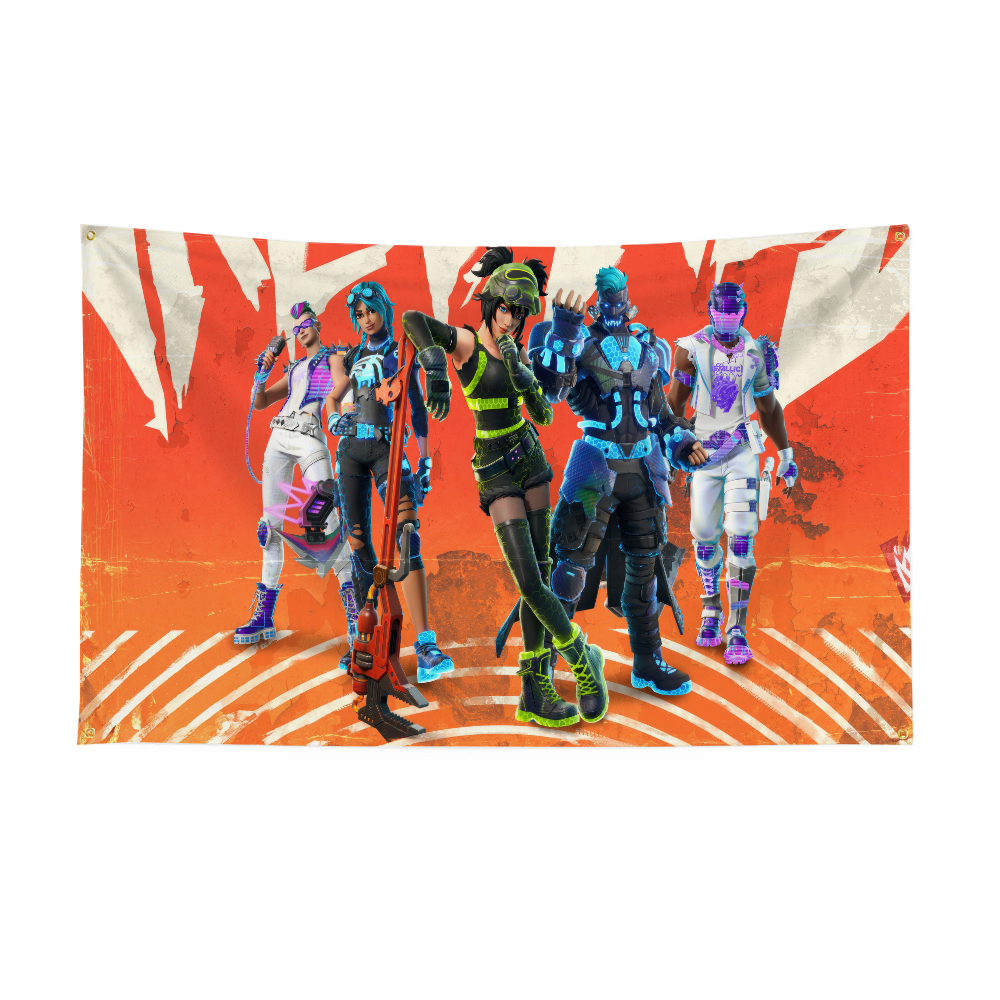 Bandera divertida F-Fortnite, banderas y pancartas decorativas para garaje, decoraciones para exteriores, decoración para habitación, taller estético, decoración de pared para coche: 90 x 130 cm / camouflage