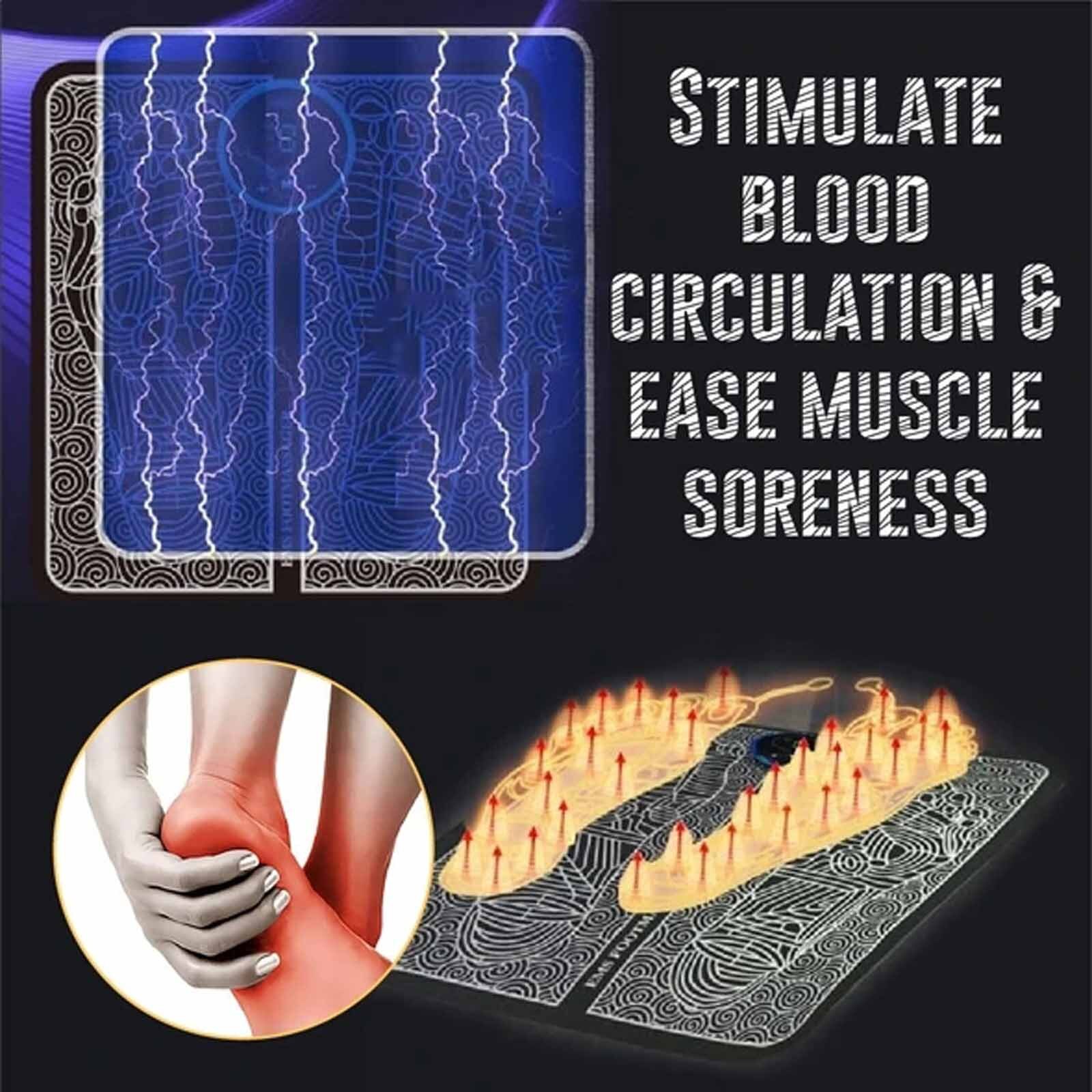 Leg Reshaping Foot Massager Bath Mat Leg Foot Muscle Stim Massage Mat Electric Pulse Foot Massaging Pad Bathroom Accessories