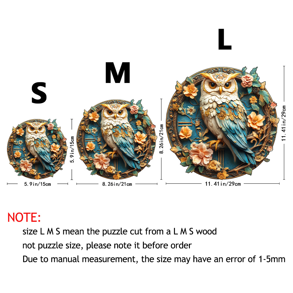 Wooden Puzzles for Adults, Parrots Flower Wooden Jigsaw Puzzles Medium,Unique Shape Animal Adult Puzzles, Irregular Wood Puzzles
