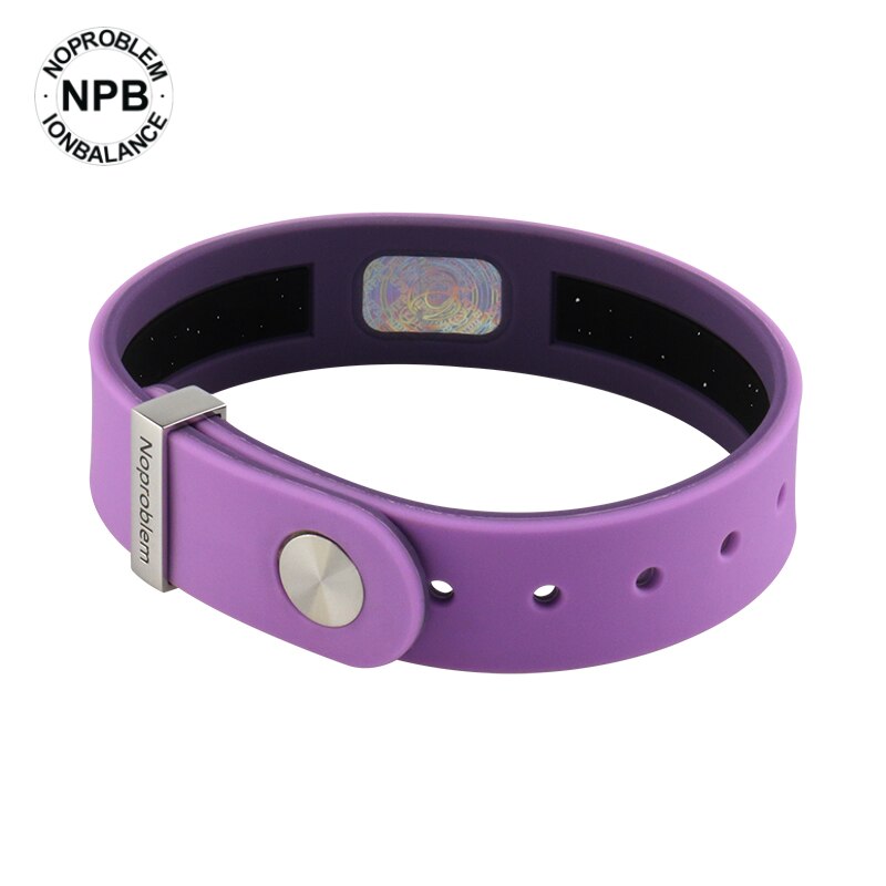 【Fda Registration】noproblem Kleurrijke Gezondheid Benifits Ion Balance Macht Siliconen Sport Toermalijn Germanium Armband P209: purple-dark purple