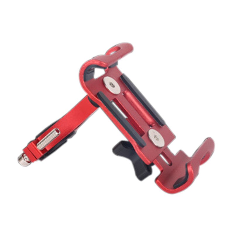 Metal Motorcycle Bike Phone Holder Aluminum Alloy Anti-slip Bracket GPS Clip Universal Bicycle Phone Stand for all Smartphones: Red Fixed