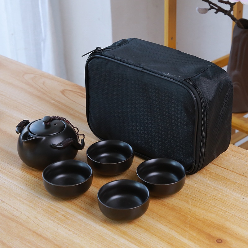 Ceramic teapot kettle gaiwan Chinese Travel Ceramic tea cup for puer chinese tea pot portable tea set drinkware: 02