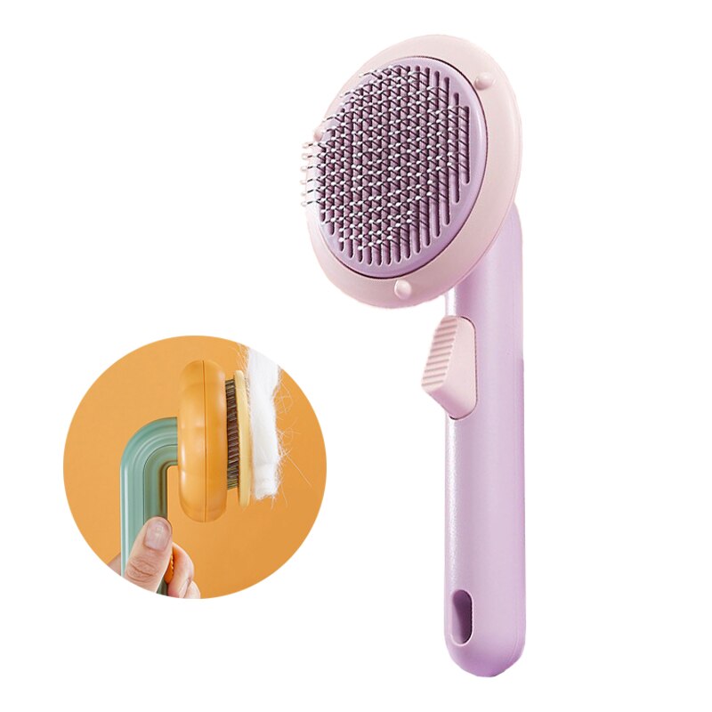 Huisdieren Zelfreinigende Slicker Borstel Voor Hond En Kat Verwijdert Huisdier Haar Kam Ondervacht Tangled Haar Massages Deeltje Beauty Producten: new Pink