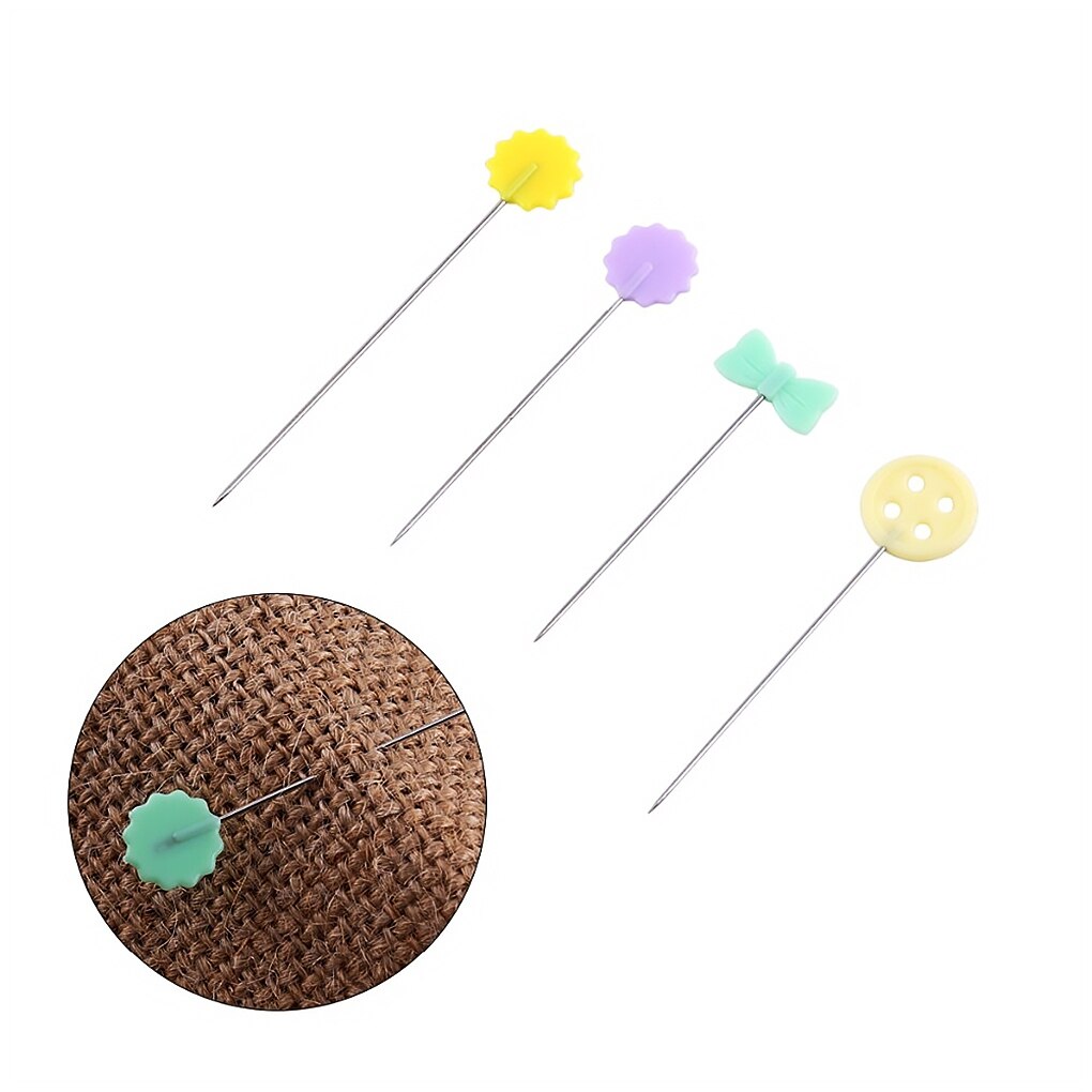 100pcs Dressmaking Pins Embroidery Patchwork Pins Flat Head Needle Sewing Tailor Pin Embroidery DIY Sewing Accessories Tools