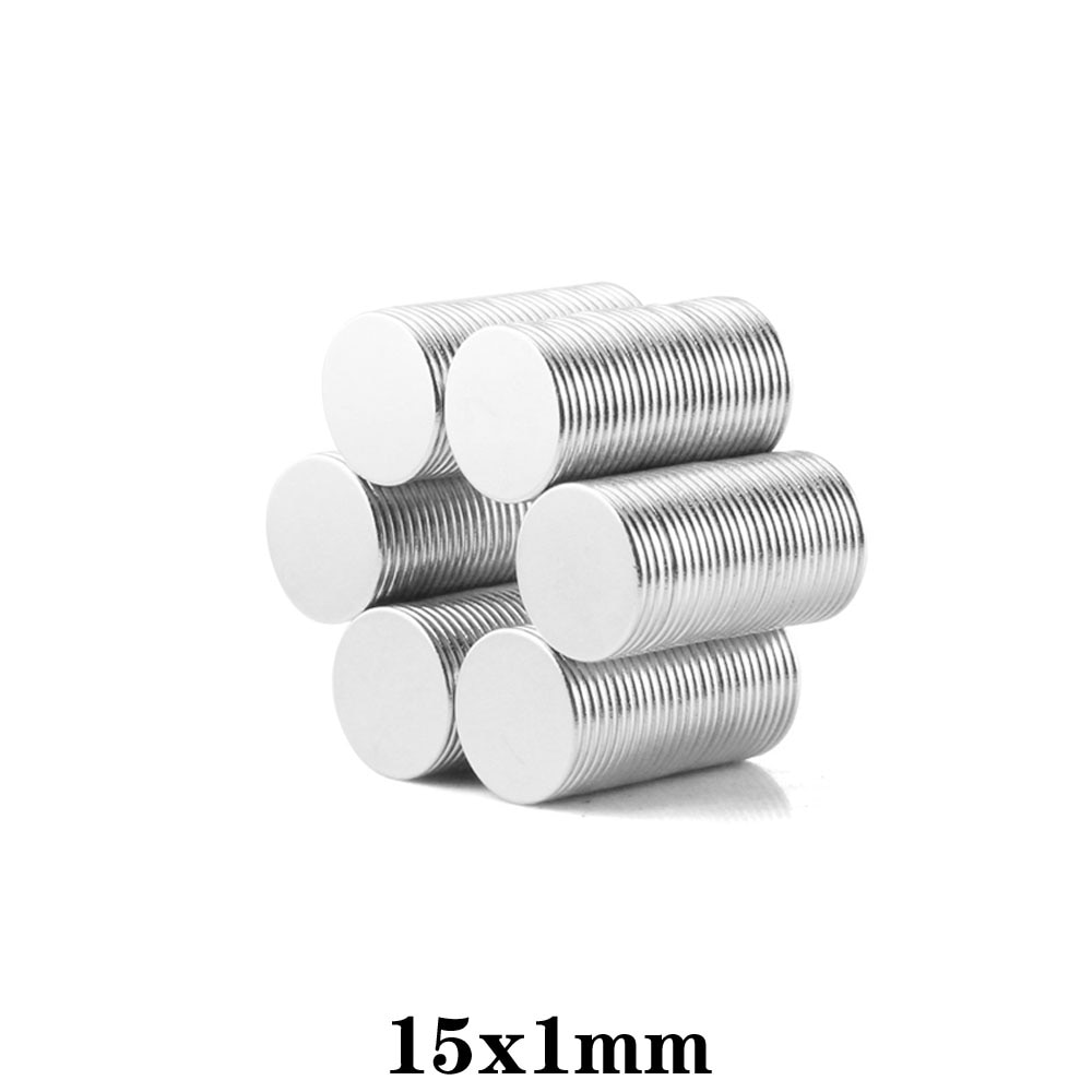 20 ~ 300 stk 15 x 1 mm kraftige runde magneter 15 mmx 1mm masseregneark neodym magnet disc 15 x 1mm permanent ndfeb magnet stærk 15*1 mm