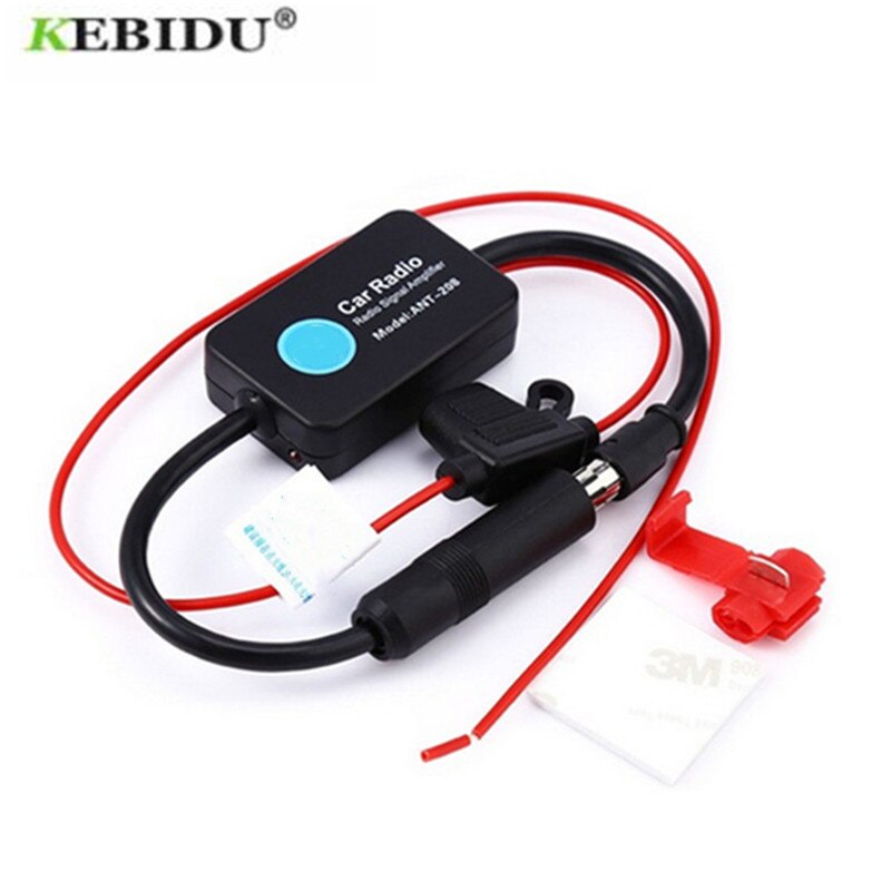 kebidumei 12V Car Radio Antenna FM/AM Radio Signal Amplifier Booster Car Antenna Aerials 80-108MHZ For Marine Boat Auto: Only FM