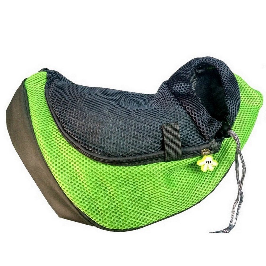 Pet Carrier Kat Puppy Dog Carrier Sling Voorzijde Mesh Reizen Tote Schoudertas Rugzak Siliconen Kom Door Epacket: Green Without Bowl / S