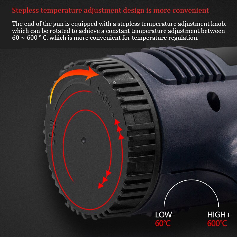 digital display air gun film baking gun heat shrinking gun film drying gun industrial air tube plastic welding machine