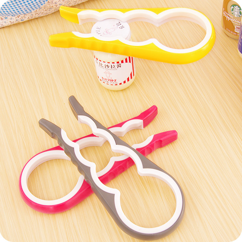 Lid Jar Opener 4 In 1 Handy Screw Cap Jar Openers Multi Purpose Can Opener Bottle Lid Grip Wrench Bottle Kitchen Gadgets