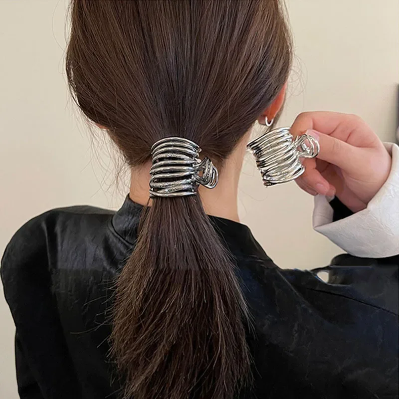 Clip de cola de caballo alta para mujer, pinza de pelo de Metal a la , pinzas para niñas, horquilla fija, pinza, accesorios para el cabello, para la cabeza