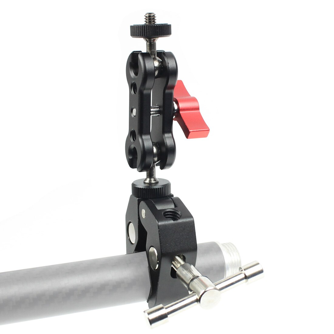 Articulating Magic Arm Mount 12mm Double Ballhead 1/4" Screw for DSLR Camera DV Monitor Light Tripod Live Hotshoe Bracket