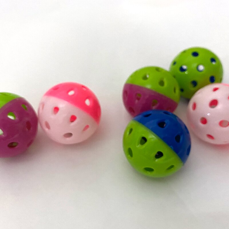 Balles de jeu colorées en plastique pour animaux de compagnie, 5, pièces/ensemble, 4.3cm, chaton, clochette, saucière, chasse, hochet, jouet pour chien et chat