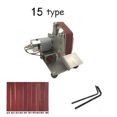 Household Table Grinder Multifunctional Mini Sand Band Machine DIY Polishing Machine Woodworking Sander Fixed Angle Sharpener: black