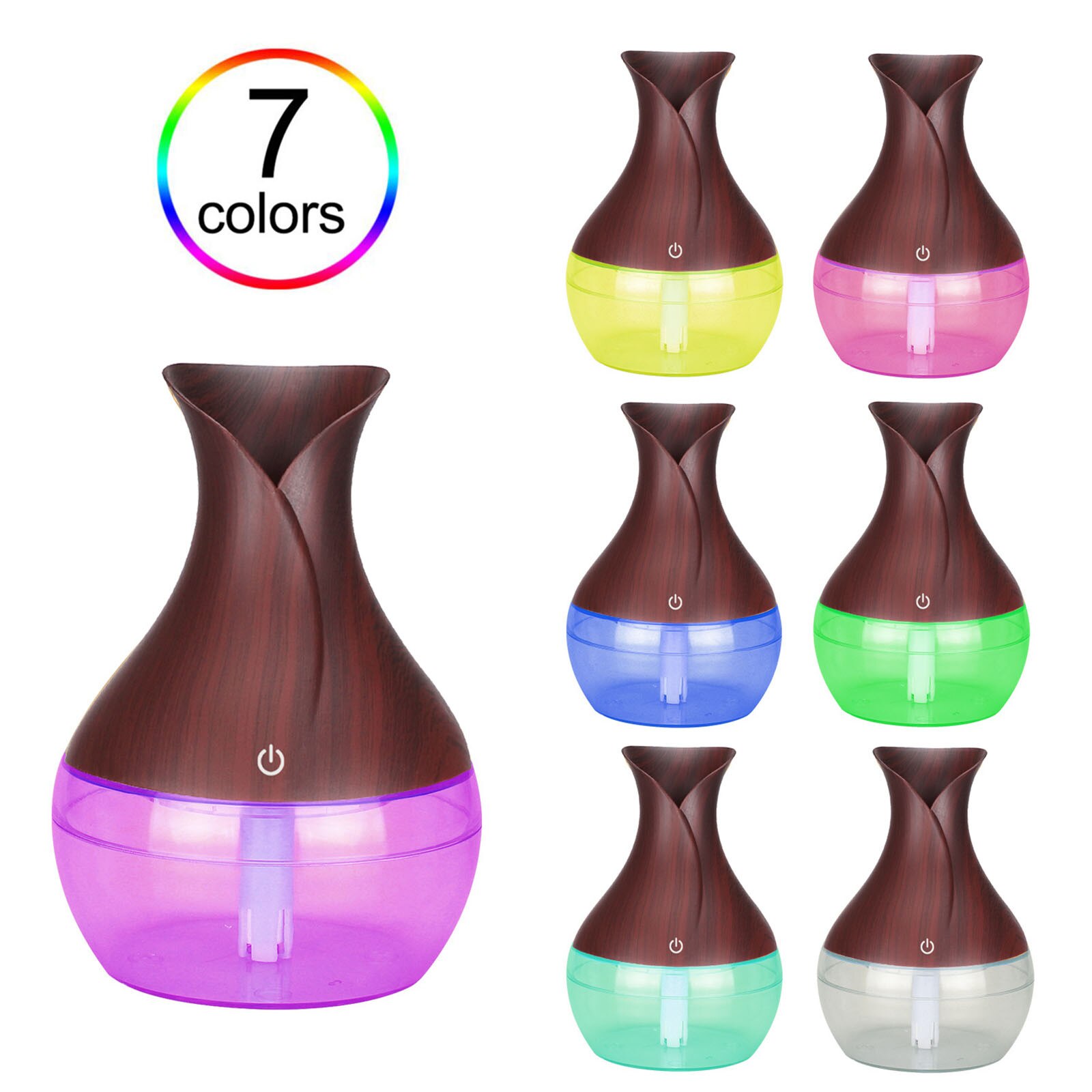 4 elektrische Luftbefeuchter Aroma Öl Diffusor Ultraschall Holz Luftbefeuchter Usb Kühle Mini Nebel Hersteller LED-leuchten Für Heimat Sekretariat