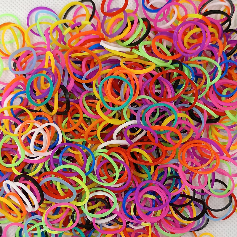 DIY telar pulsera de goma niñas niños pulsera decorativa muñeca collar clásico hecho a mano joyería de juguete: Naranja