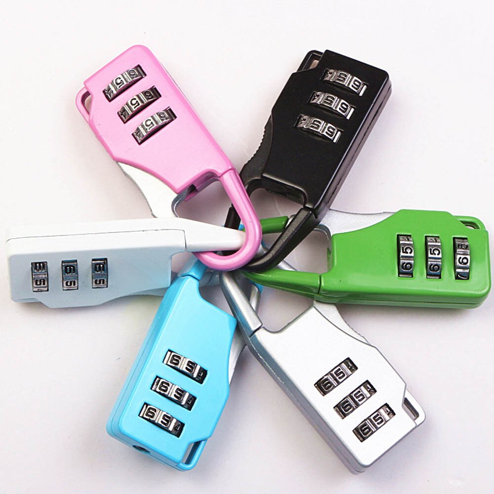 1 Pcs 3 Mini Dial Digit Number Code Password Combination Padlock Security Travel Safe Lock For Padlock Luggage Lock Of Gym