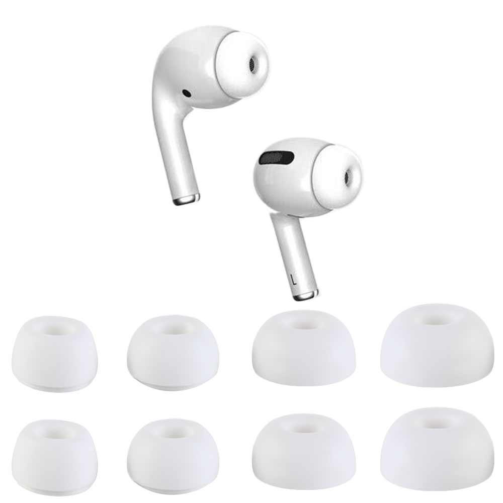 1pair Earmuffs Earplug Cover Replacement Eartips Silicone Soft Headphone Eartips XS/S/M/L White Ear Tips For Airpods Pro 1/2