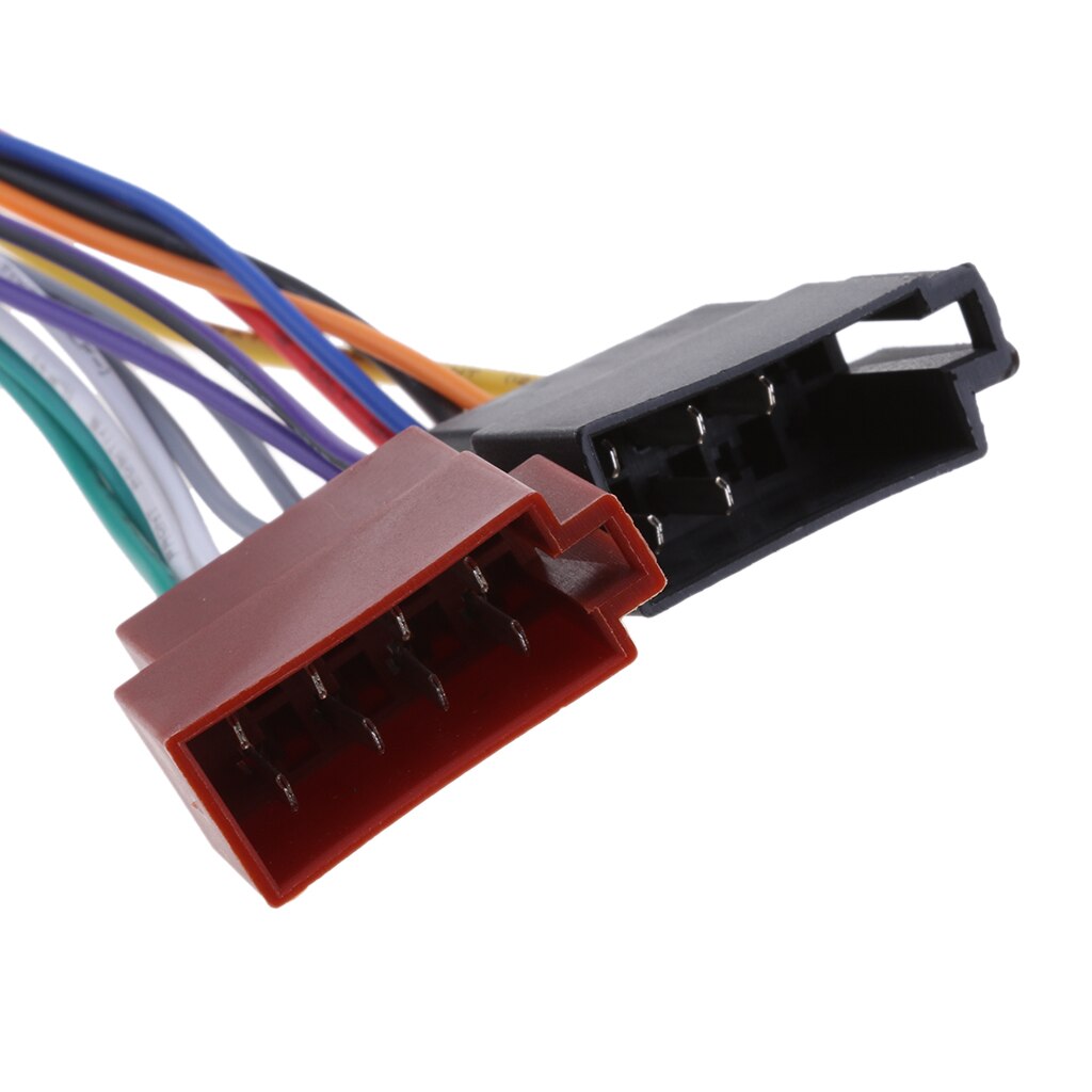 Bilradio lydadapterkabel 16 pins iso-kontakt for kenwood / jvc iso standard line beam bilelektronikk tilbehør