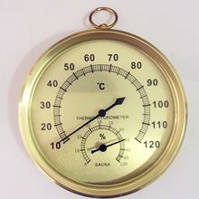 Badstutermometer og hygrometer rustfritt stålhus dampbadstue termometer hygrometer dårlig og badstue innendørs utendørs brukt