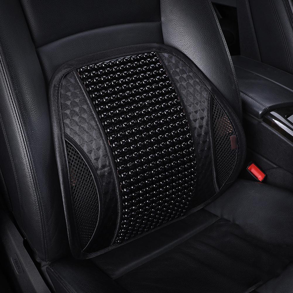 Stoelbekleding met houten kralen zomer auto kussen stoelondersteuning de taille is geventileerd bamboe stuk houten kralen enkelvoudig rugleuning kussen