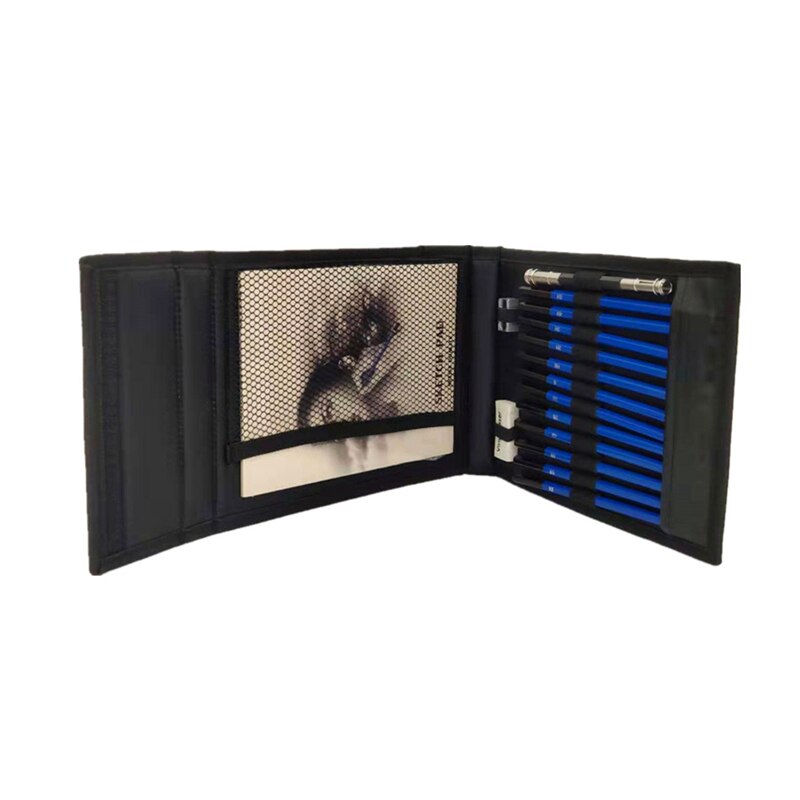 16Pcs/Set Sketch Drawing Tools Pencil Set Artist Painting Pencil Eraser Set Art Supplies