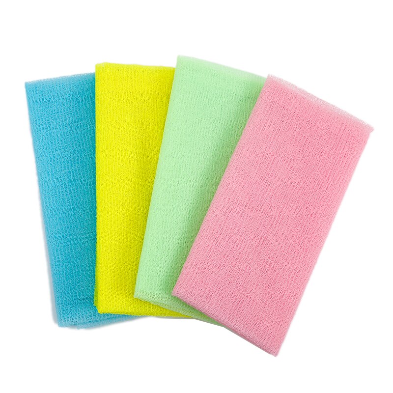 5 stks/partij Nylon Japanse Exfoliërende Schoonheid Huid Bad Douche Wash Doek Handdoek Terug Scrub Body Cleaning Wassen Sponzen & Schrobmachines