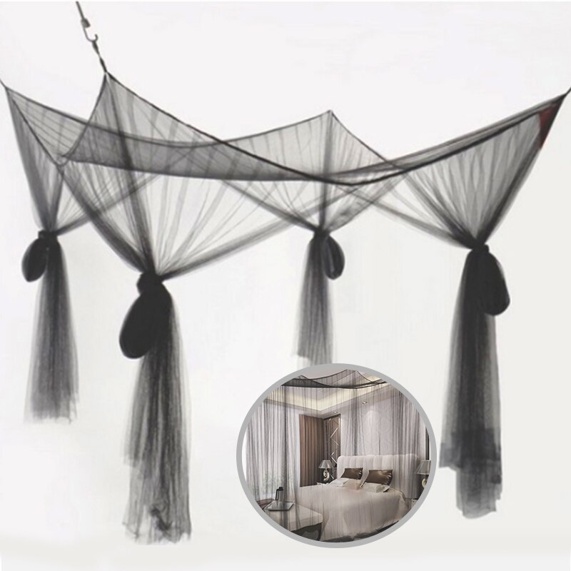 Large Double Bed Mosquito Net Anti Mosquito Four Door Home Bedroom Sleeping Curtain Bed Romantic Hanging Bed Valance