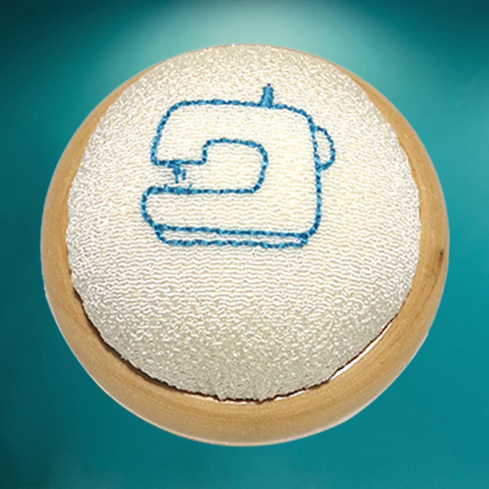 Pin Cushion Wooden Base Round Needle Pincushions Pin Holders for Sewing, Cross Stitch, Embroidery, Quilting, Needlework, etc.