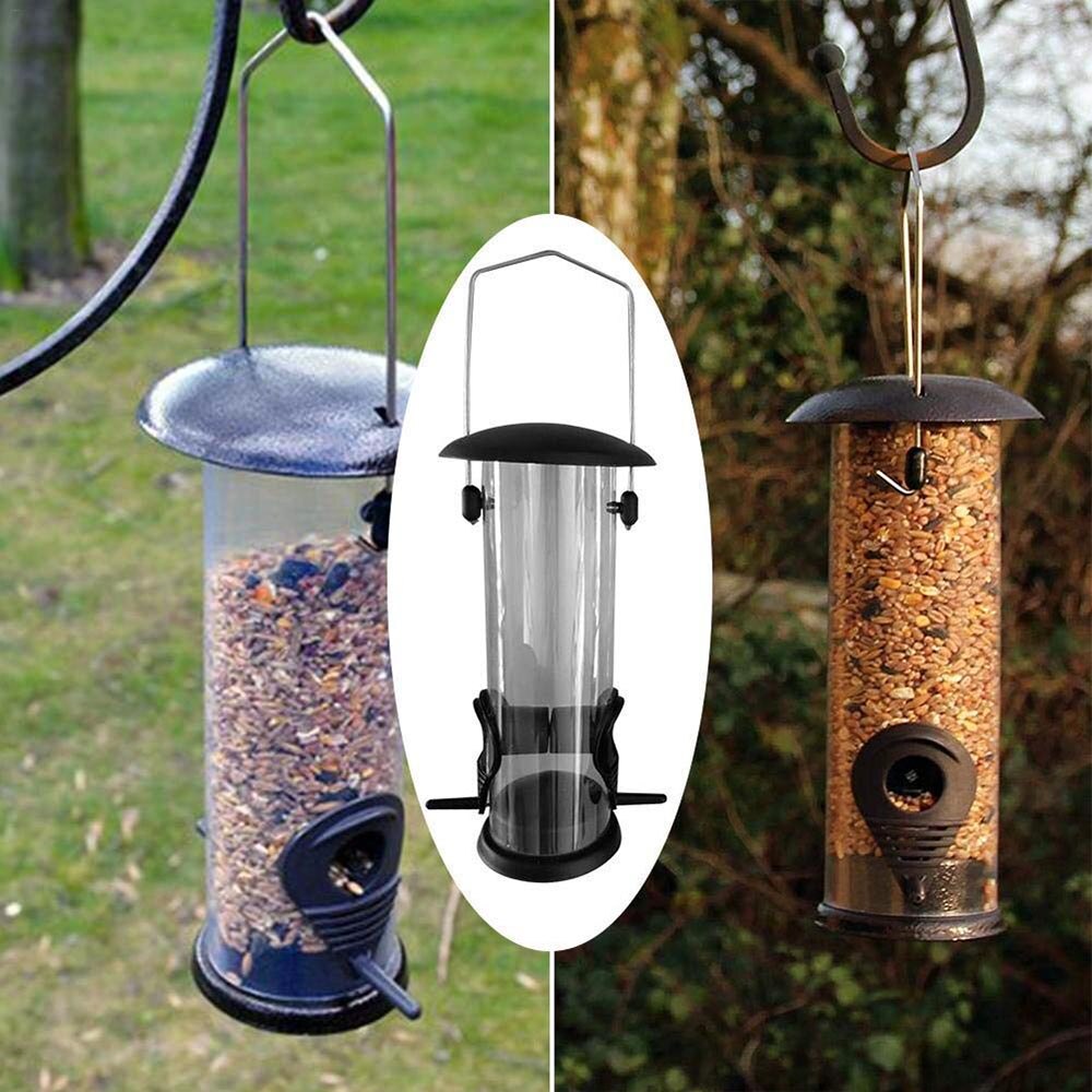 Fett boll matare hängande utomhus plast hink husdjur fågel matare fat plast bläck grön plast tillbehör utomhus matare