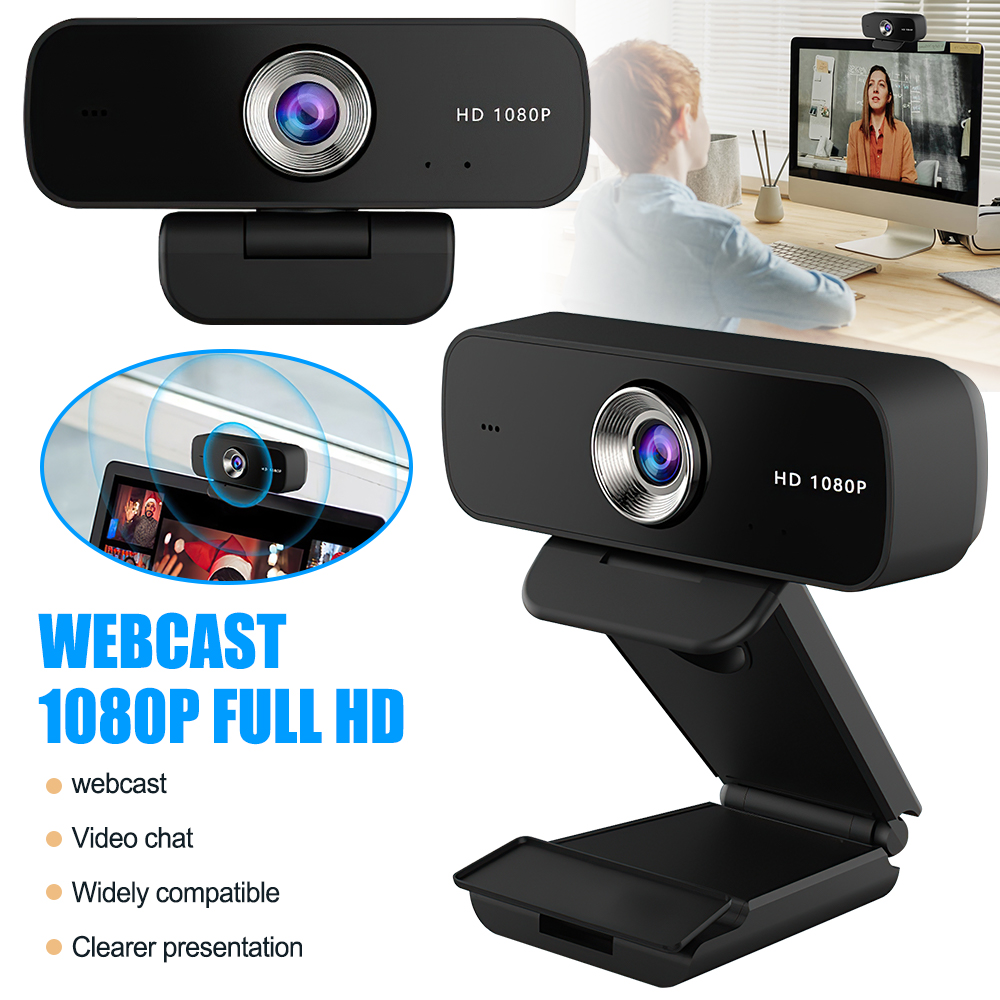 1080p webcams usb sem necessidade de driver para computador, pc ou laptop, com microfone para transmissões ao vivo, videochamadas e conferências. trabalho